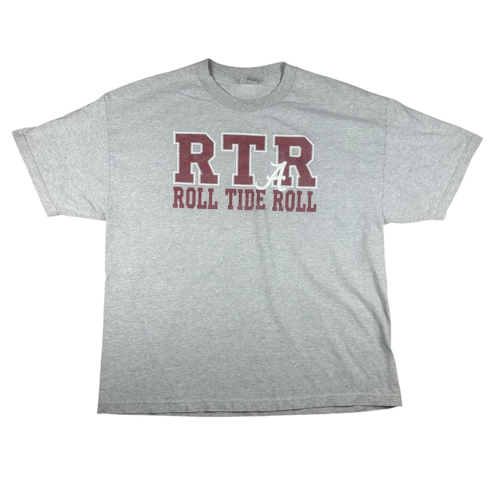 Alabama Crimson Tide RTR Roll Tide Roll Gray T-Shirt Mens 2XL TCX Apparel Bama